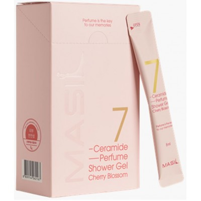 Набор Гель для душа парфюмированный с керамидами в стиках  MASIL 7 CERAMIDE PERFUME SHOWER GEL STICK POUCH 8ml 20шт (CHERRY BLOSSOM)