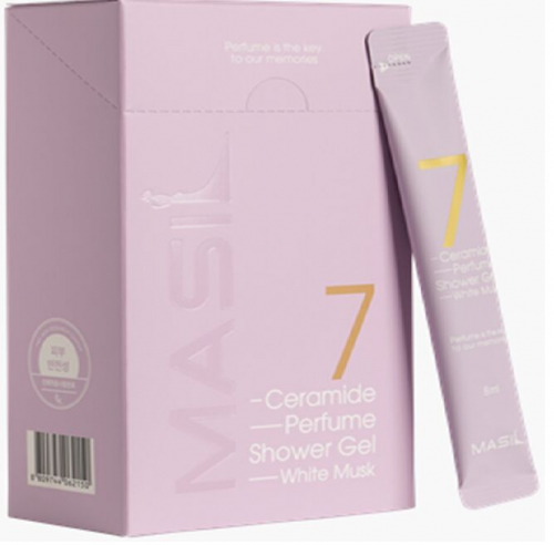 Набор Гель д/душа парфюмированный с керамидами в стиках MASIL 7 CERAMIDE PERFUME SHOWER GEL STICK POUCH 8ml 20 шт (WHITE MUSK)
