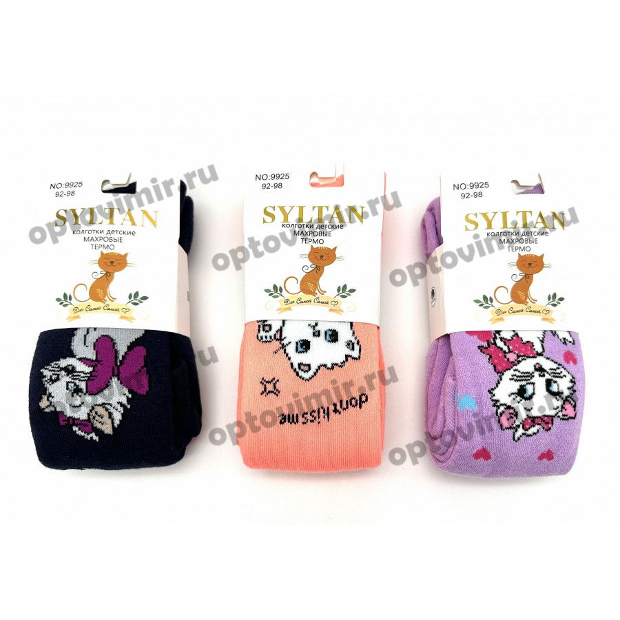 Детские колготки хб Syltan котики махровые 9925
