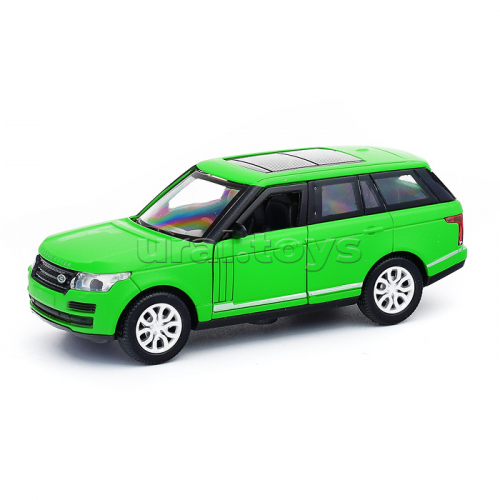 Машина металл Range Rover Vogue Soft 12 см, (двер, багаж, зеленый) инер, в коробке