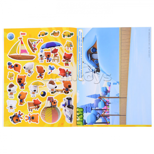 Развивающая книжка с многоразовыми наклейками и постером (MAXY) N МНП 2208 Ми-ми-мишки