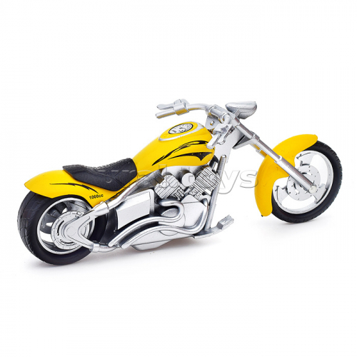 Мотоцикл металл Чоппер 14,5 см, (руль, выстав. подножка) в коробке