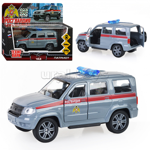 Машина металл UAZ Patriot Росгвардия, 12 см, дв., багаж., инерц., коробке