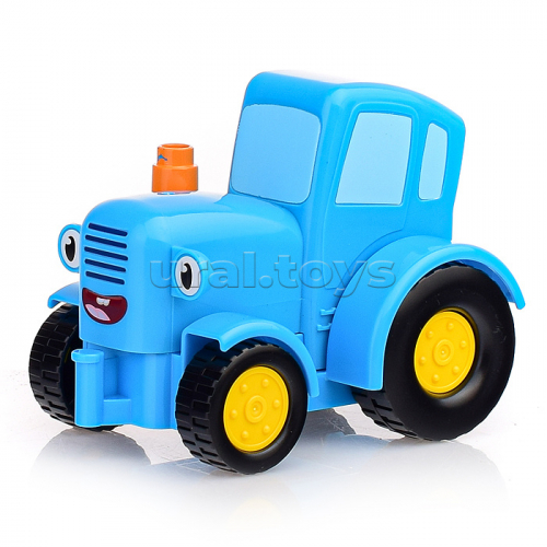 Конструктор большие кубики: Синий трактор с коровой, 5 дет.