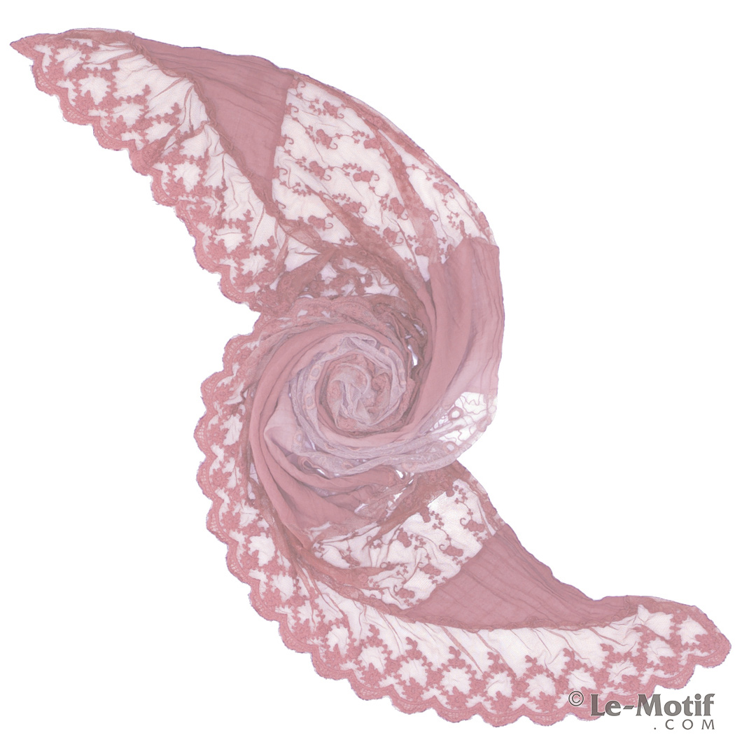 Косынка “Кружевные нити“ (розовый) K01-16