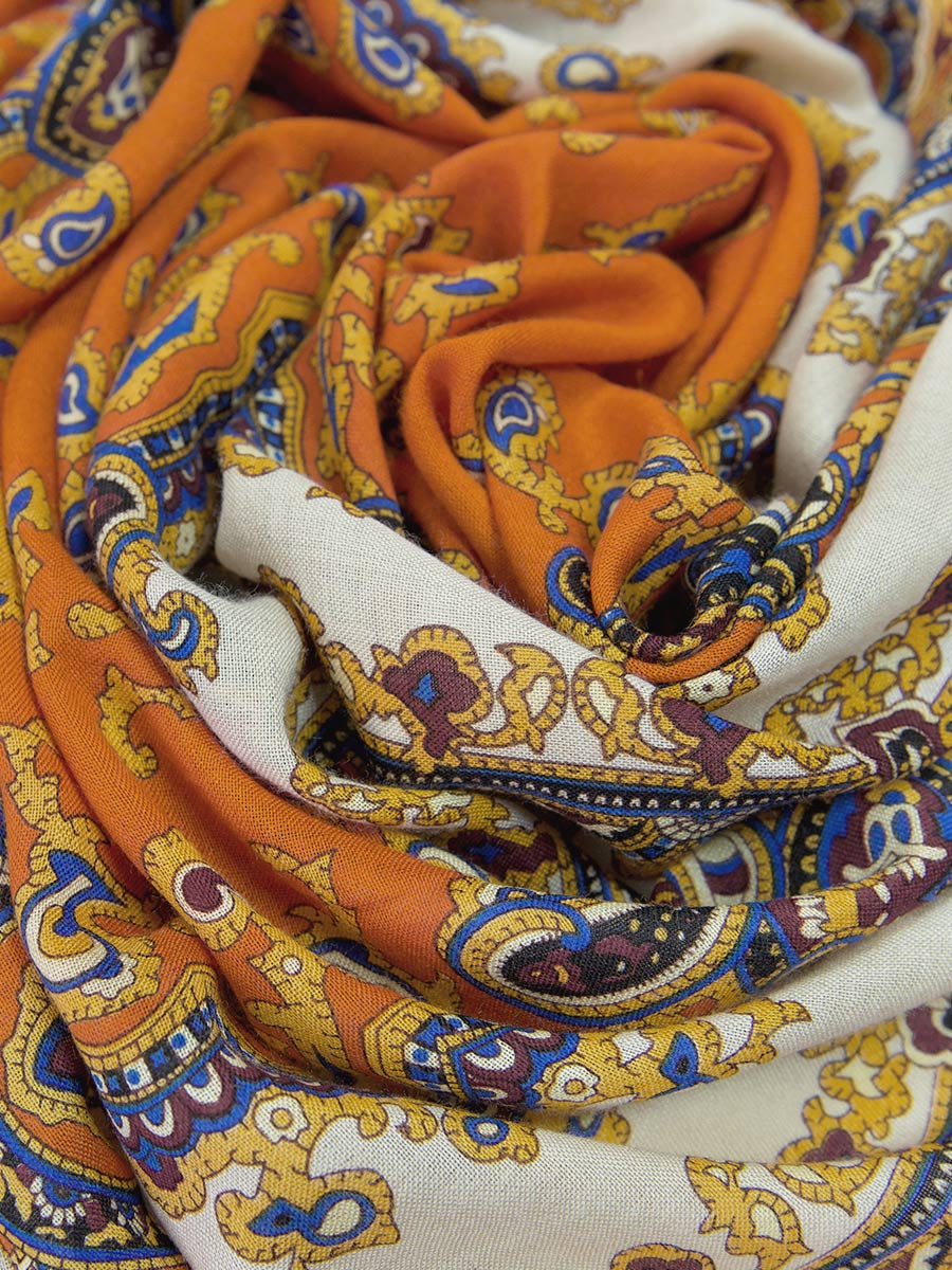 Палантин «Восточные мотивы» (оранжевый) QYC01-5