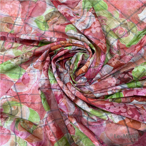 Платок большой “Цветовой антураж” (розовый) T01-3