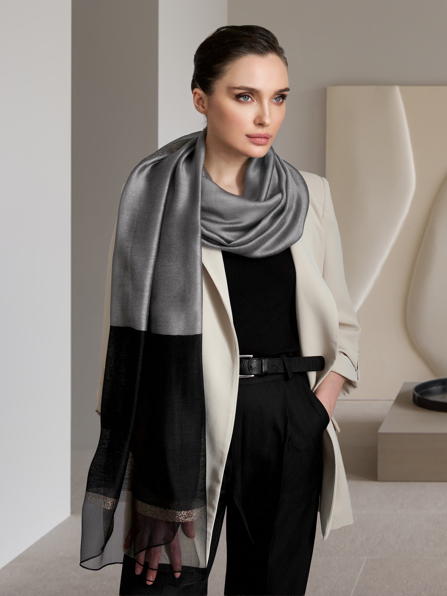 Палантин “Искры золота“ (кварц) QSL-11