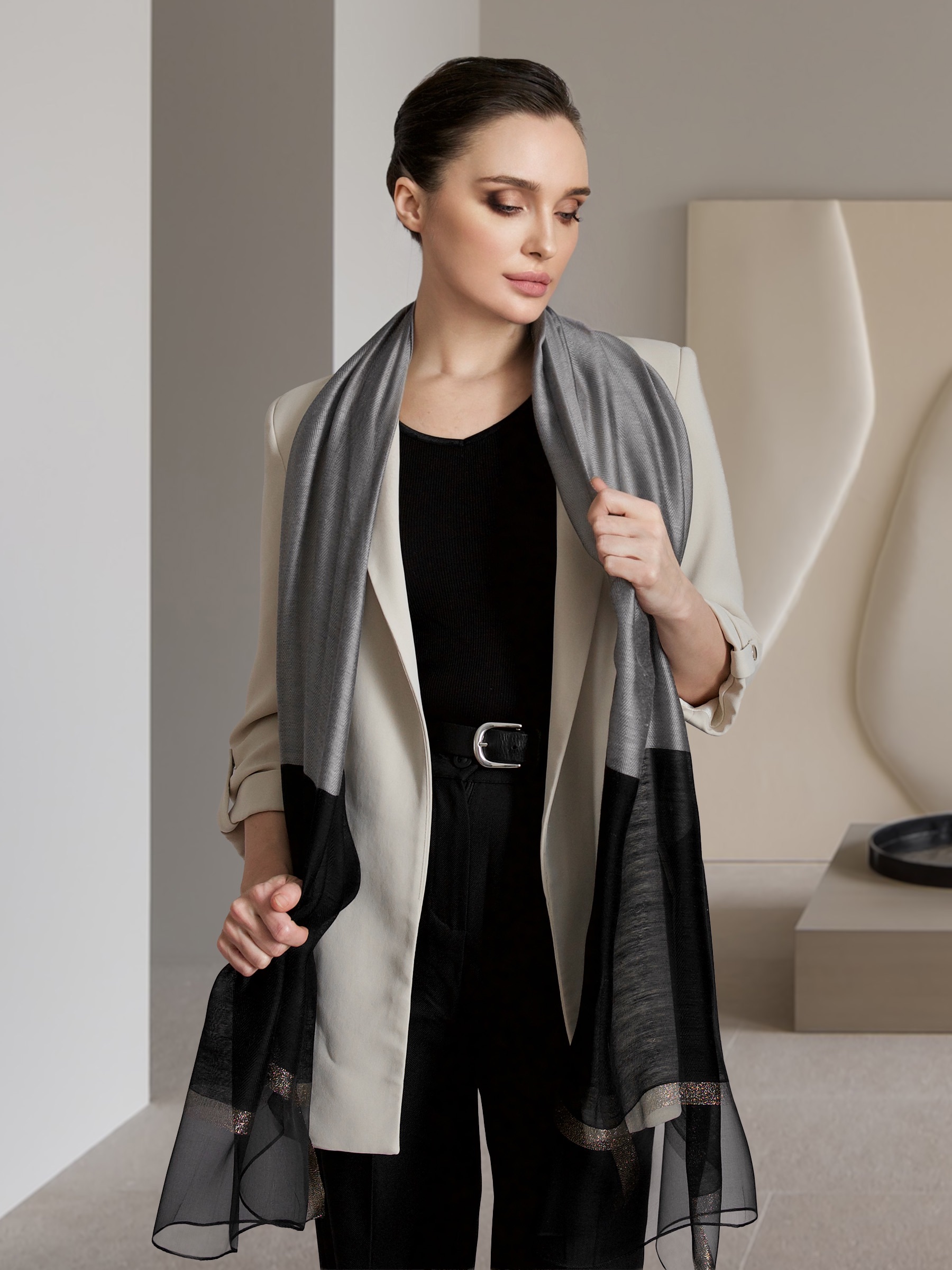 Палантин “Искры золота“ (кварц) QSL-11