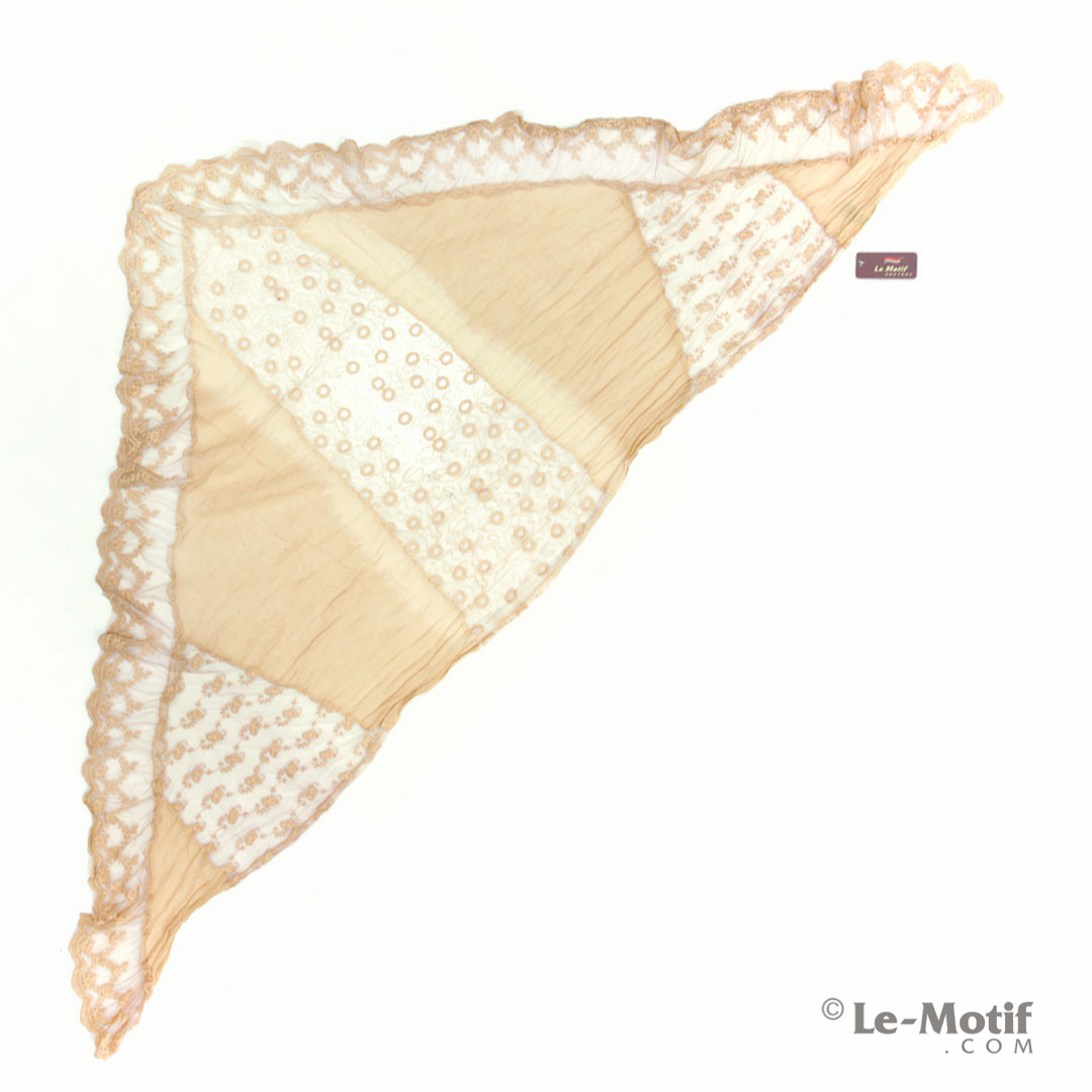 Косынка “Кружевные нити“ (персиковый) K01-2