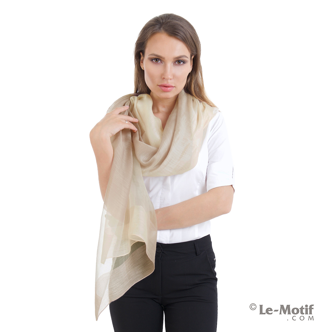 Палантин «Шёлковый стиль» (перламутр) SQ01-1