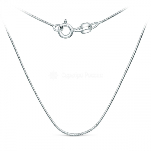 Цепь из серебра родированная - Снейк, 45 см 925 пробы 1870R108023L45