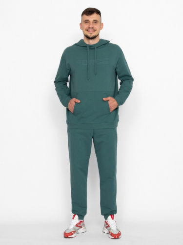 CWXM 90051-37 Костюм мужской (толстовка, брюки),зеленый