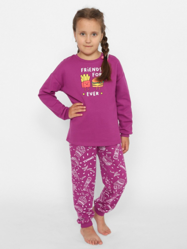 CWJG 50156-24 Комплект для девочки (джемпер, брюки),бордовый