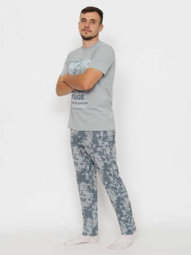 CWXM 50027-23 Комплект мужской (футболка, брюки),серый