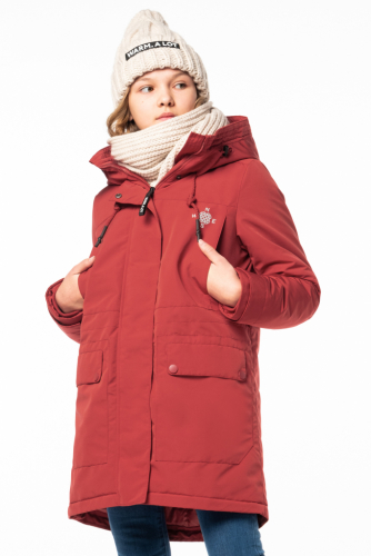 90792/1 (красный) Пальто для девочки