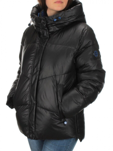 21069 BLACK Куртка зимняя женская Flance Rose (200 гр. холлофайбер) размер 44 российский