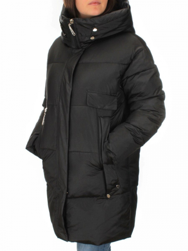621 BLACK Куртка зимняя облегченная женская (150 гр. холлофайбер) размер 46