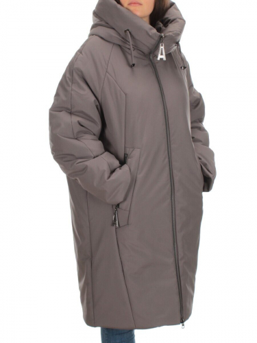 M-9097 GRAY Пальто зимнее женское CORUSKY (верблюжья шерсть) размер 5XL - 56 российский