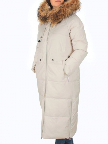 H23-631 LT. BEIGE Пальто зимнее женское (200 гр. тинсулейт) размер 50
