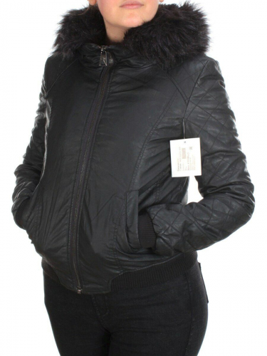 74051 BLACK Куртка зимняя женская NO NAME (200 гр. холлофайбер) размер 44