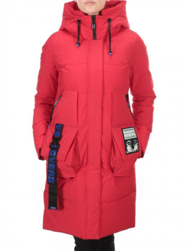 20-901 RED Пальто зимнее женское HAPPYSNOW (150 гр. холлофайбера) размер 44