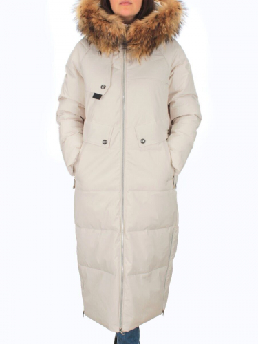 H23-631 LT. BEIGE Пальто зимнее женское (200 гр. тинсулейт) размер 50