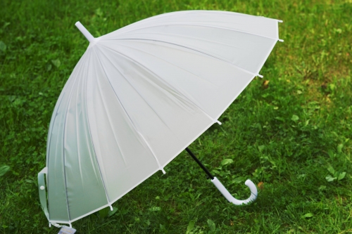 Зонт-трость прозрачный Белый