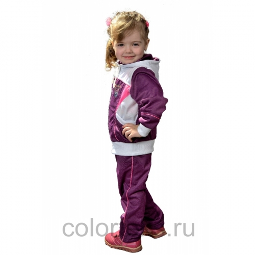 спортивный костюм для девочек(малыши) фиолет