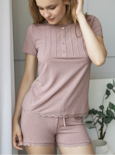  НОВИНКА! Home&Sleepwear комплект женский (футболка+шорты) M-141/P-120
