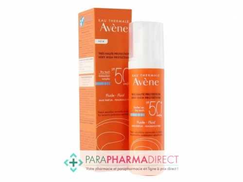 Avène Solaire SPF50+ Dry Touch Fluide Sans Parfum Très Haute Protection 50ml