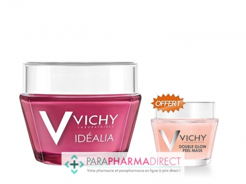 Vichy Idéalia Crème Energisante Lissage & Eclat Peaux Normales à Mixtes 50ml + Masque Peel Off 15 ml OFFERT