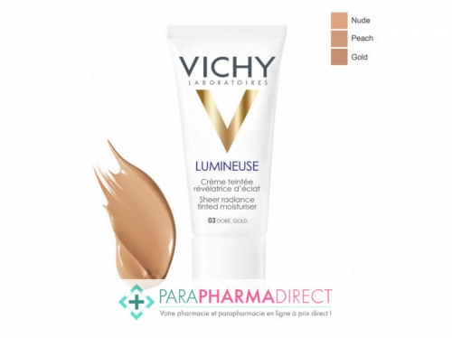 Vichy Lumineuse Crème Teintée 02 Pêche Peach Peaux Normales et Mixtes 30ml
