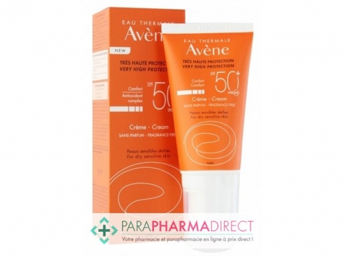 Avène Solaire SPF50+ Comfort Crème Sans Parfum Très Haute Protection 50ml