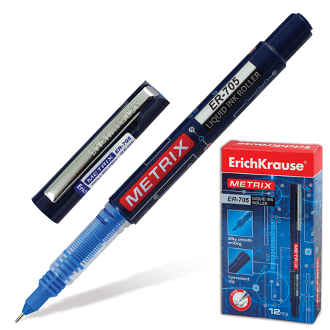 Ручка роллер ЕК 35086 синяя