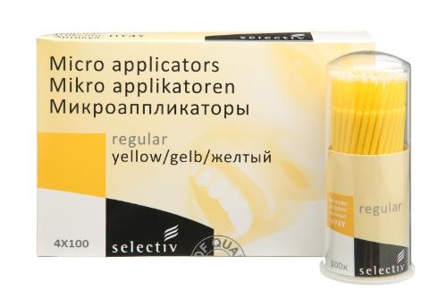 Аппликаторы (микробраши) JOVIDENT REGULAR (желтые), 100 шт в упаковке