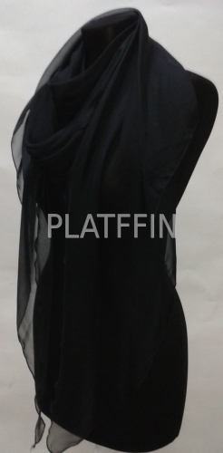 13050 палантин - шарф легкий-4.черн