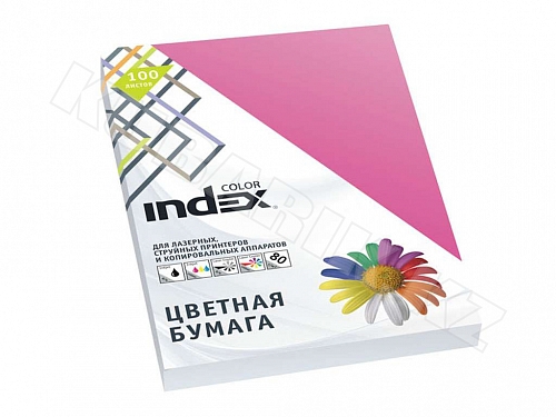 Бумага INDEX Color IC22 А4 100л ярко-розовый