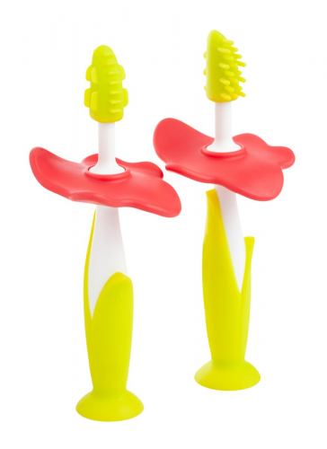  Щетки детские зубные массажер для десен FLOWER от ROXY-KIDS, 2 шт
