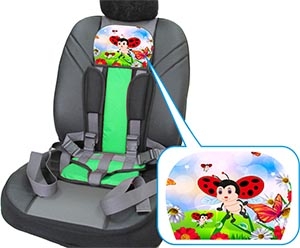 Бескаркасное автомобильное кресло, дизайн Божья коровка
