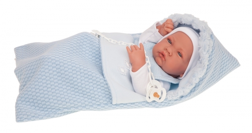 5015B Кукла младенец Нестор в голубом, 42 см
