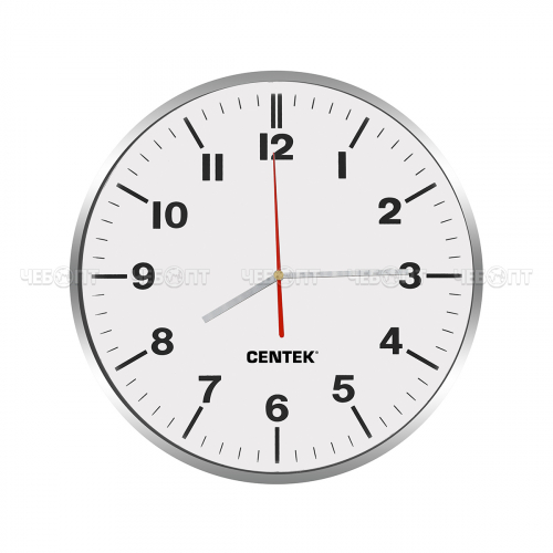 Часы настенные CENTEK CT-7100 кварцевые, круглые d - 300 мм [12]