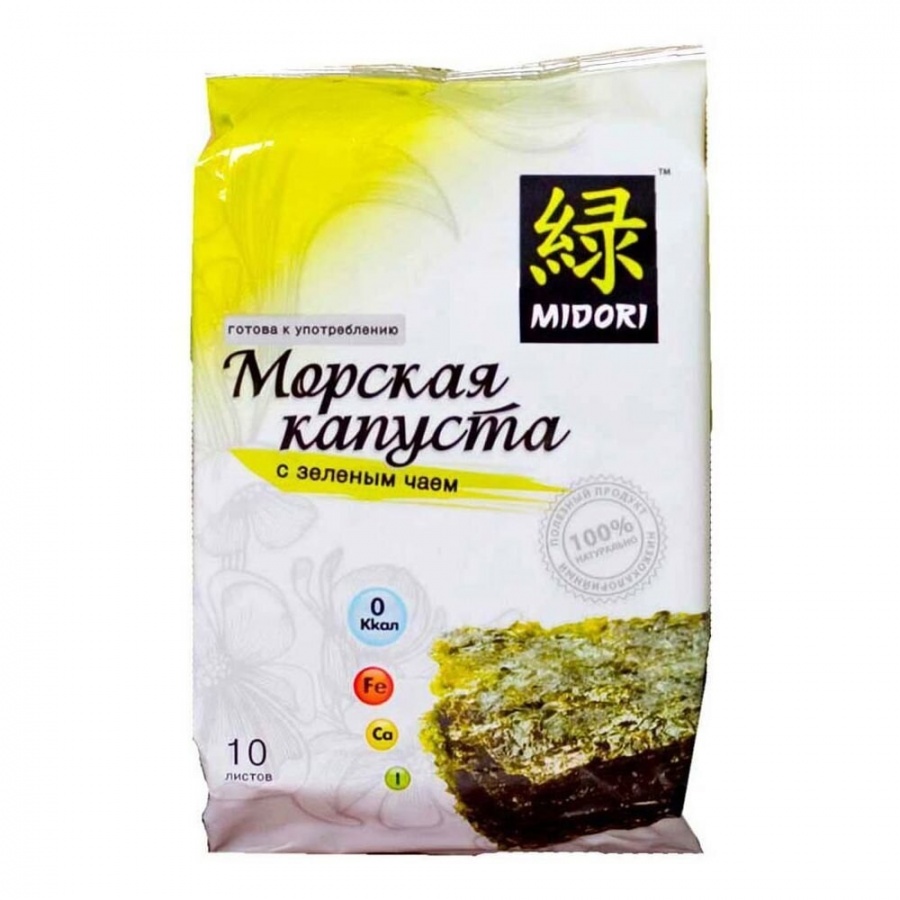 MIDORI Fried cabbage with green tea Капуста жареная с зеленым чаем 5г.  РАСПРОДАЖА ОСГ