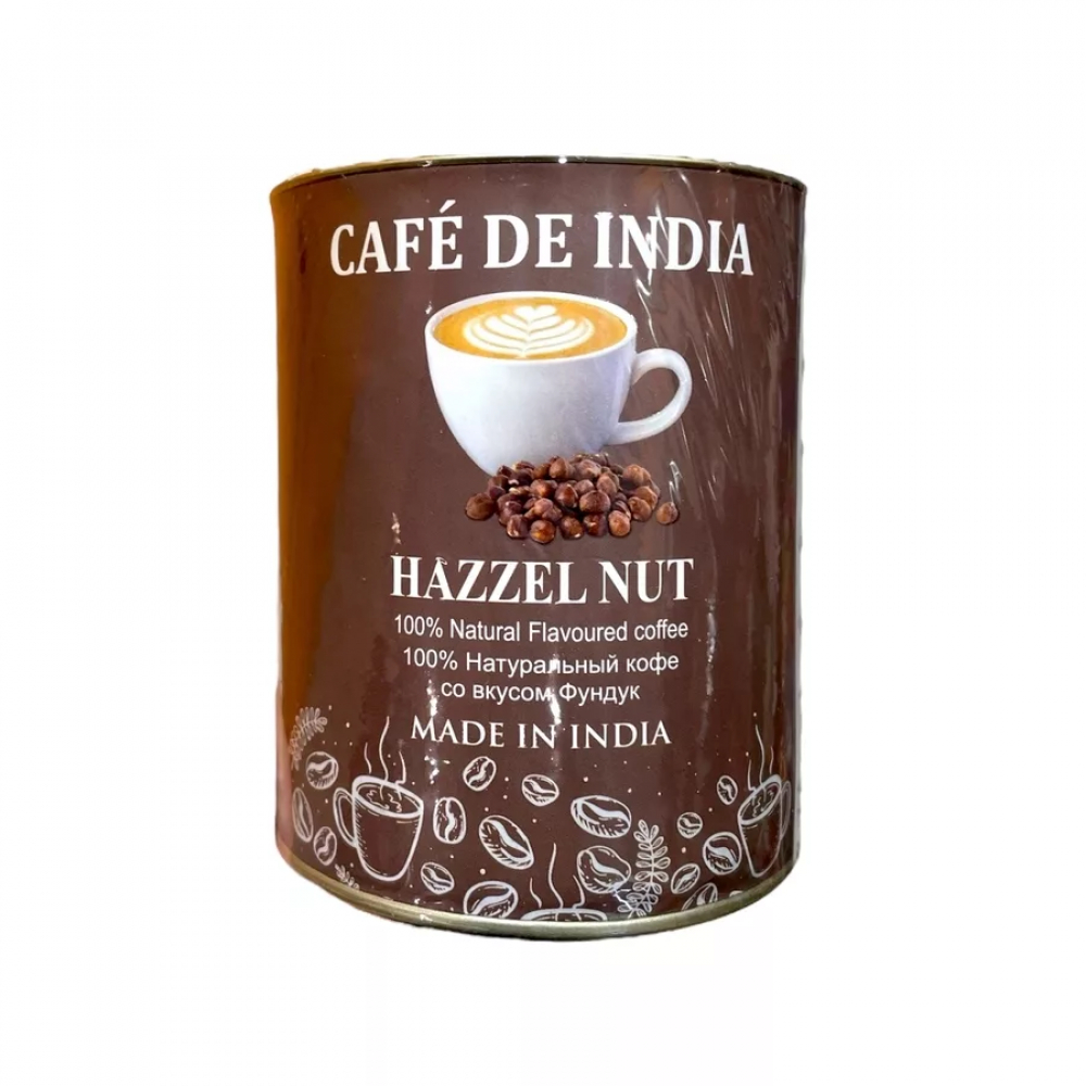 BHARAT BAZAAR Natural coffee with hazelnut flavor Кофе натуральный со вкусом фундука 100г