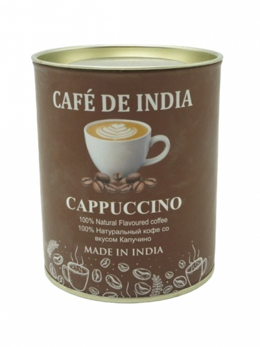 BHARAT BAZAAR Natural Instant Flavoured coffee Cappuccino Кофе натуральный со вкусом капучино 100г