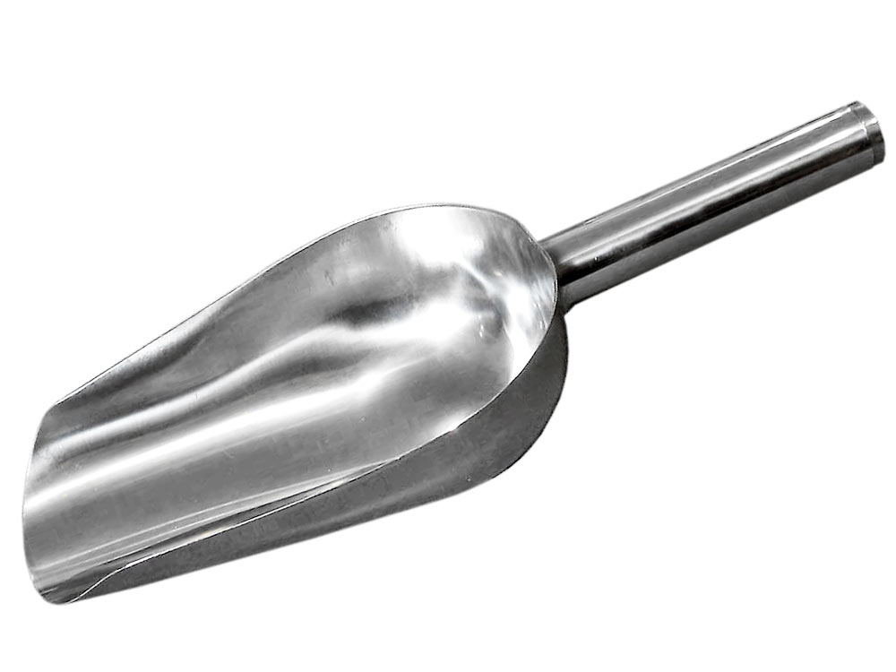 Совок для сыпучих продуктов нерж 24см (ковш 15см)