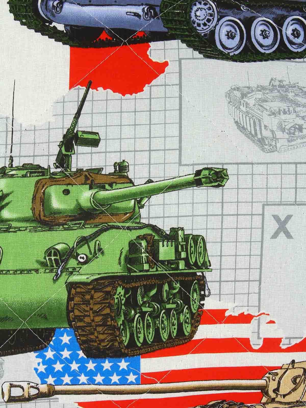 Подушка из бязи детская 50x70 - Танк