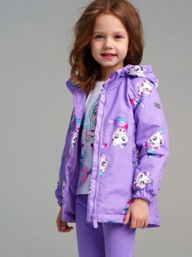 1955 р.  3047 р.  Куртка текстильная с полиуретановым покрытием для девочек (ветровка)