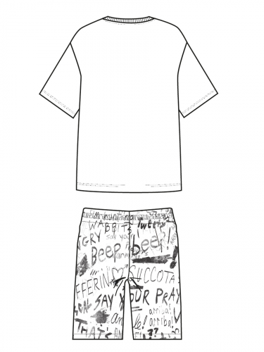 1086 р.  1467 р.  Комплект трикотажный для мужчин: фуфайка (футболка), шорты