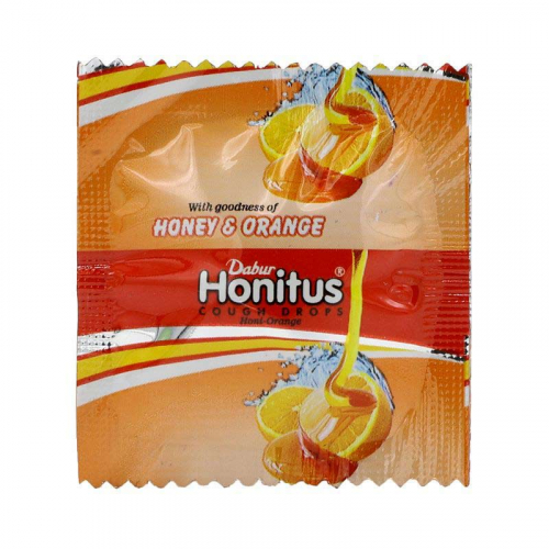 DABUR Honitus  cough drop Honey & Orange Леденцы Мёд и апельсин для поднятия иммунитета, в т.ч. при респираторных заболеваниях 1шт